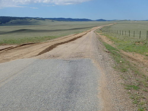 GDMBR: As soon as we turned south, the pavement ended and road construction began.